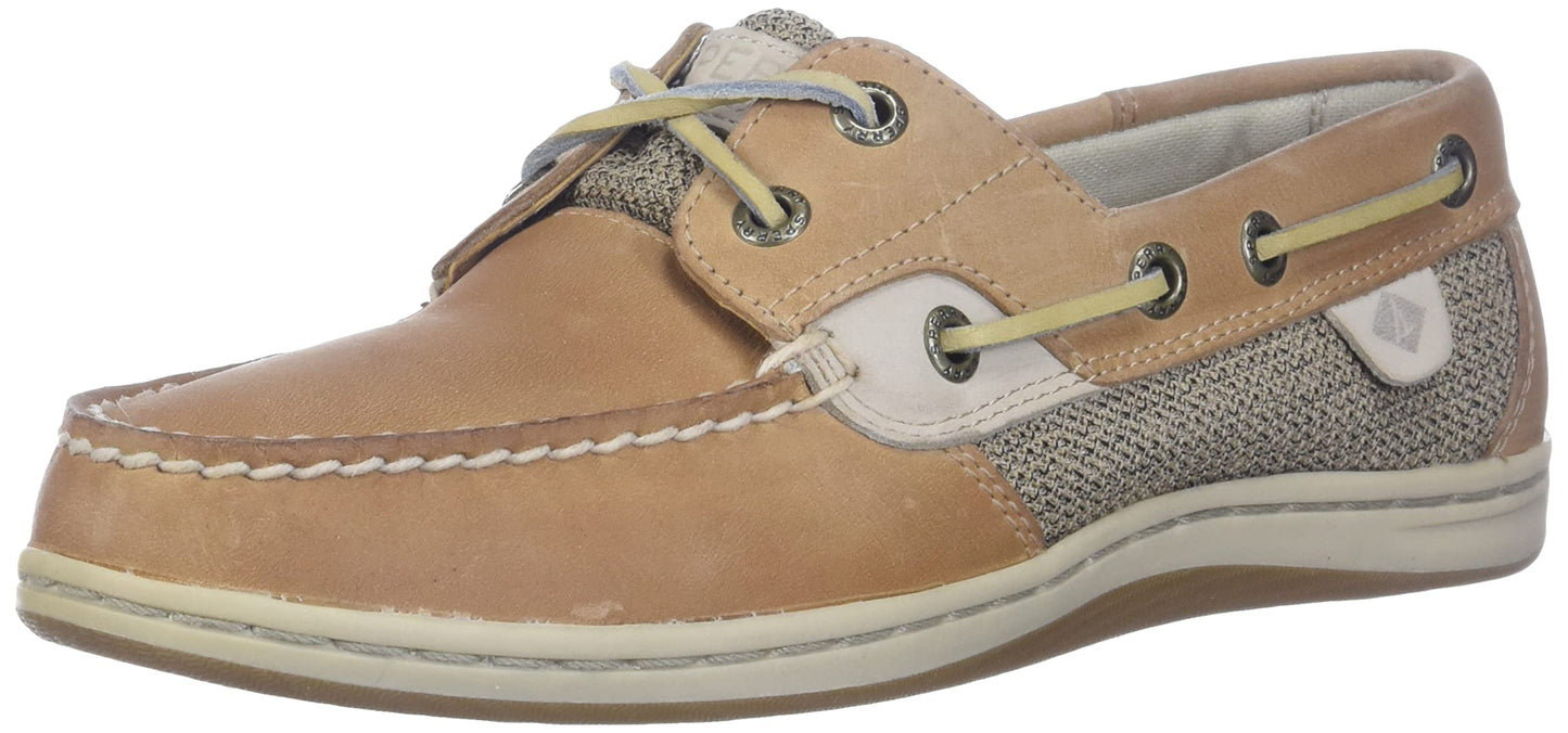 Sperry Womens Koifish Boat Shoe, Linen/Oat, 7