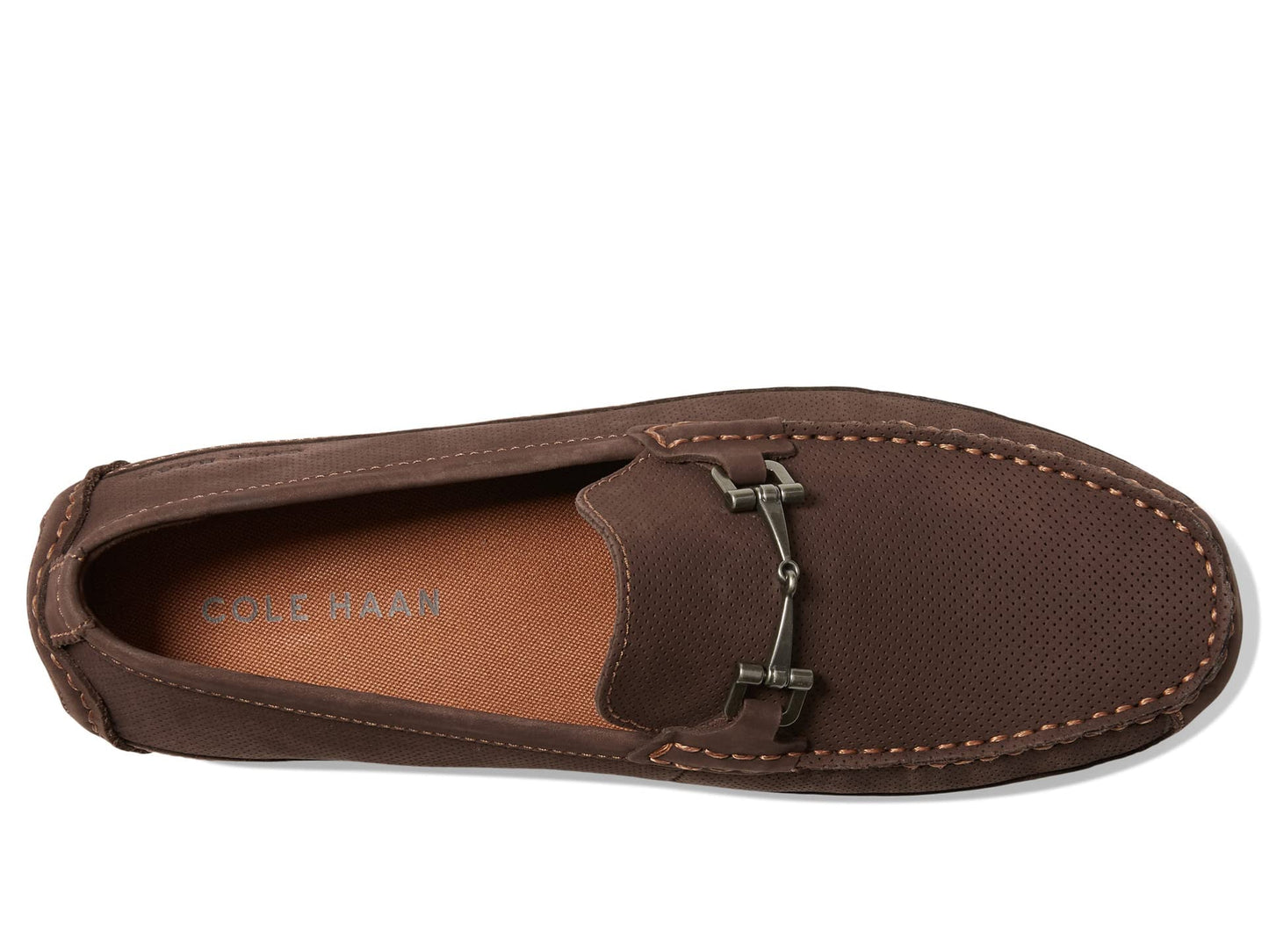 Cole Haan Wyatt Bit Driver Dark Chocolate Nubuck Perf/Gum 11 D (M)