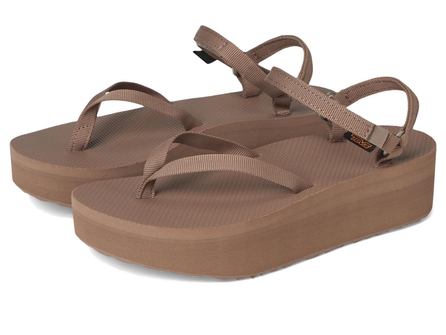 Teva Women's Flatform Sandal Slim, Caribou, 6