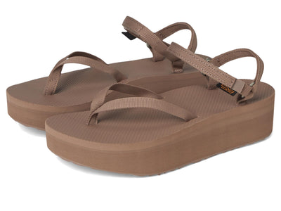Teva Women's Flatform Sandal Slim, Caribou, 6