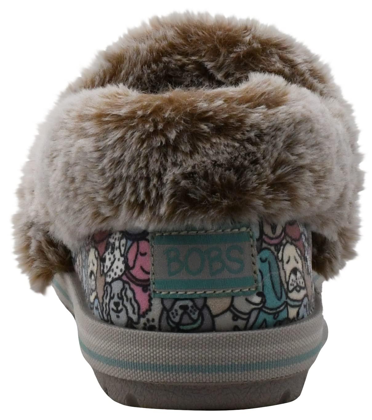 Skechers Womens Too Cozy Pooch Parade Slipper, Taupe Multi,9 M US