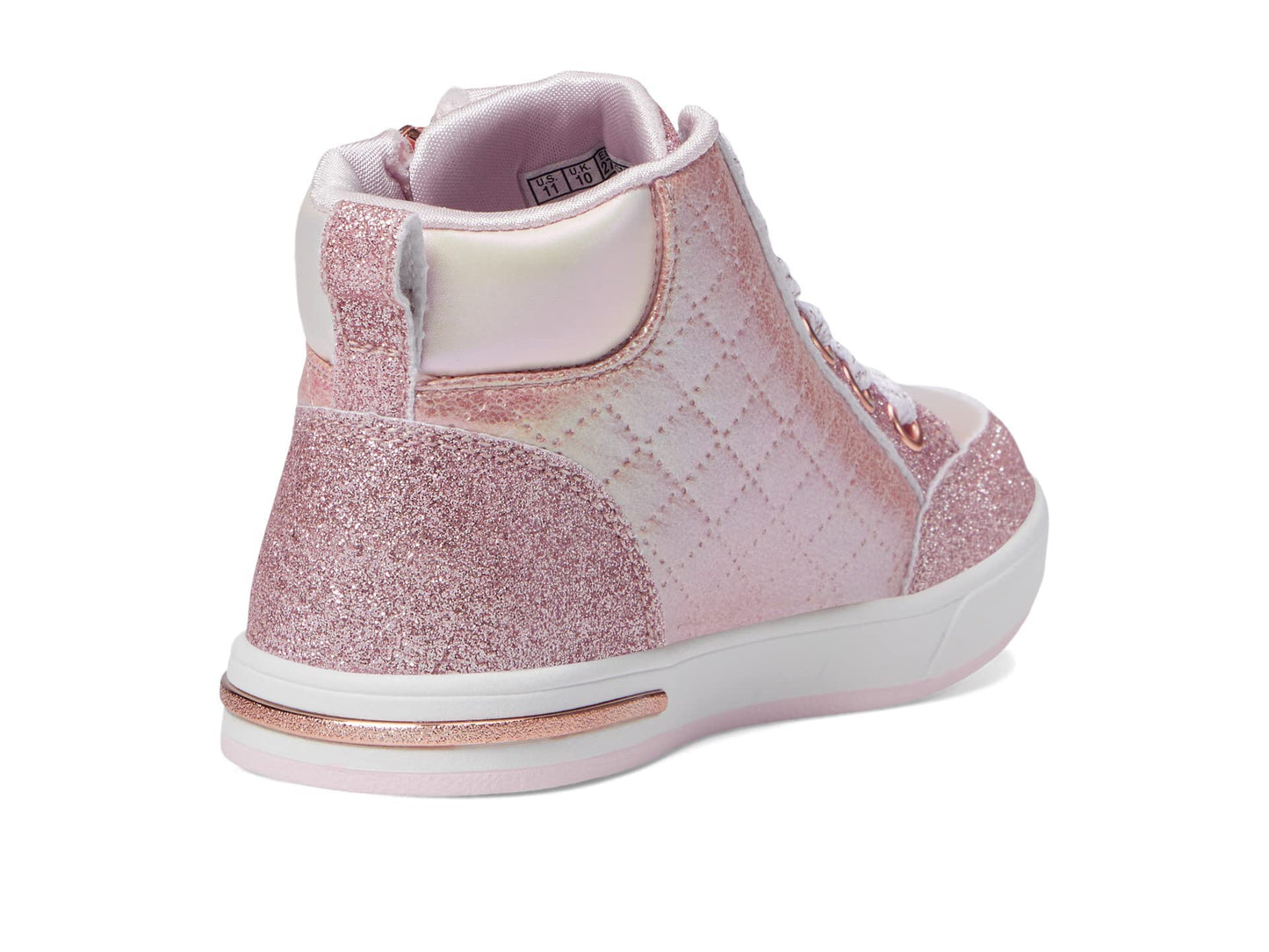 Skechers Kids Shoutouts - Glimmer Zip Sneaker, Rose Gold, 5.5 Big Kid