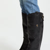 Sam Edelman Women's Penny Classic Equestrian Boot, Black Leather, 7.5 Medium US