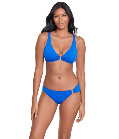 Lauren Ralph Lauren Womens Beach Club Solids Ring Side Hipster Blue 8