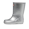 Hunter Little Kids Original First Classic Metal Rain Boot, Silver, 6