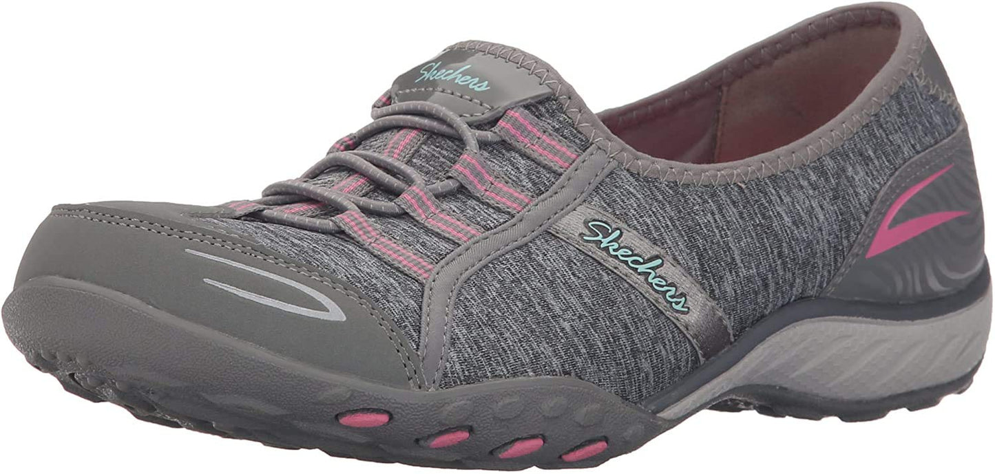 Skechers Women's Good Life Fashion Sneaker Grey/Pink 8.5 Wide