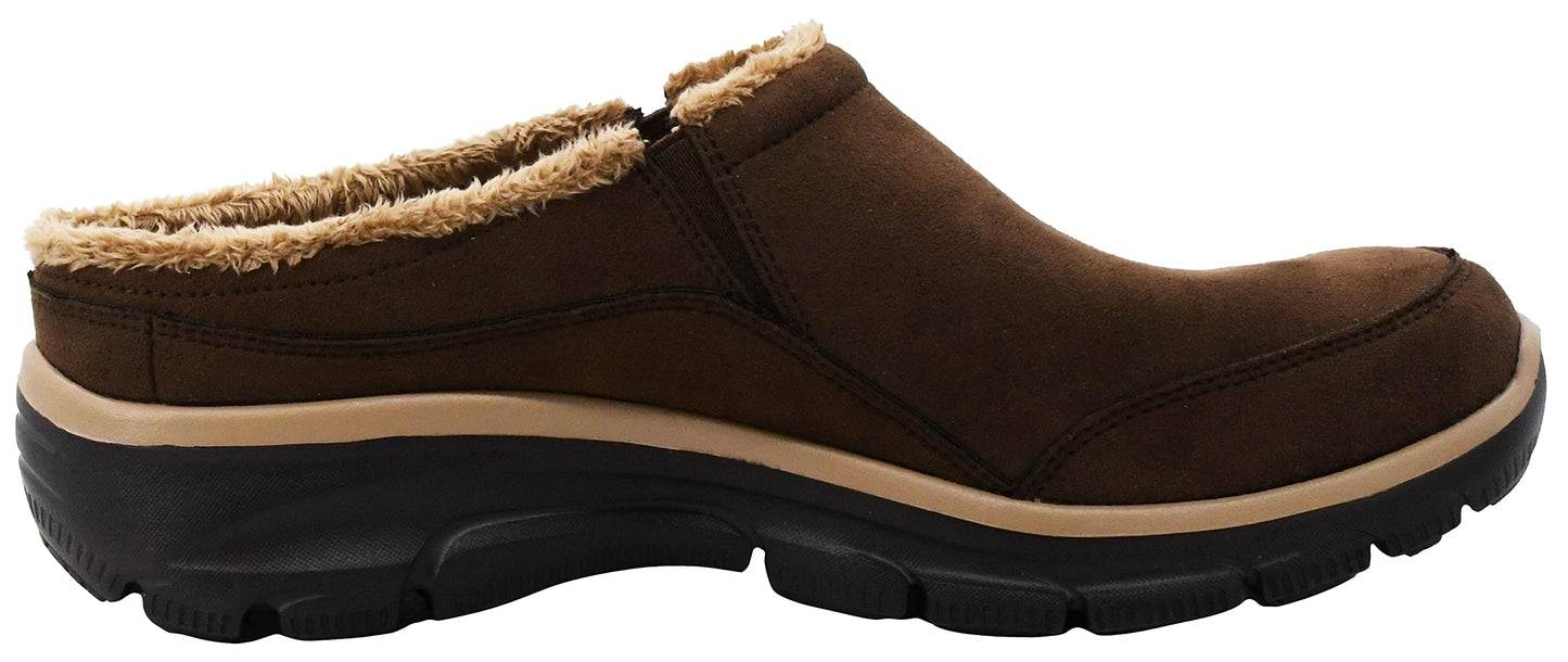 Skechers Women's Easy Going - Latte Mule, Dark Brown, 10 M US
