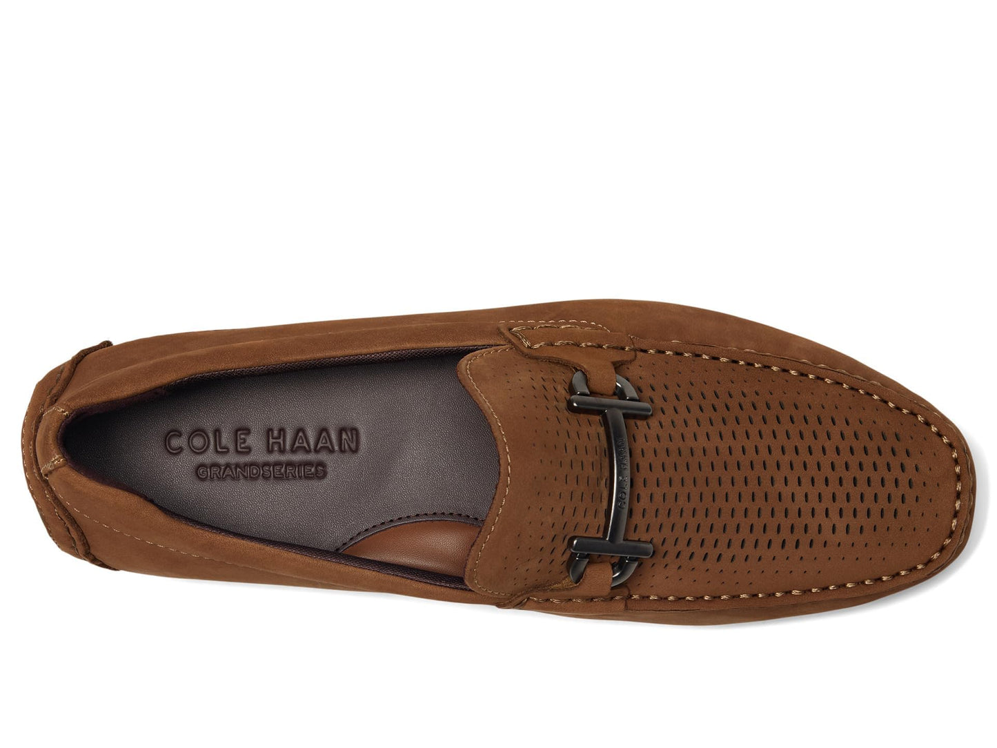 Cole Haan Men's Grand Laser Bit Drivers, Golden Toffee Nubuck/Gum, 12-M US