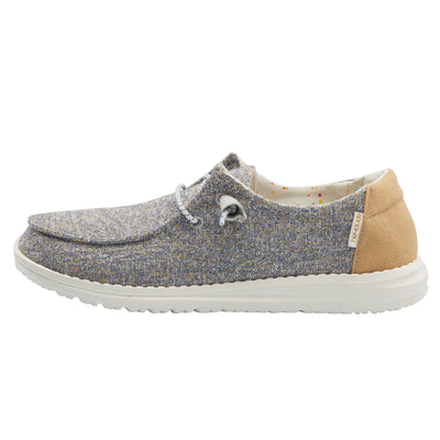 Hey Dude Women's Wendy Grey/Yellow Size 11 | Women’s Shoes | Women’s Lace Up Loafers | Comfortable & Light-Weight