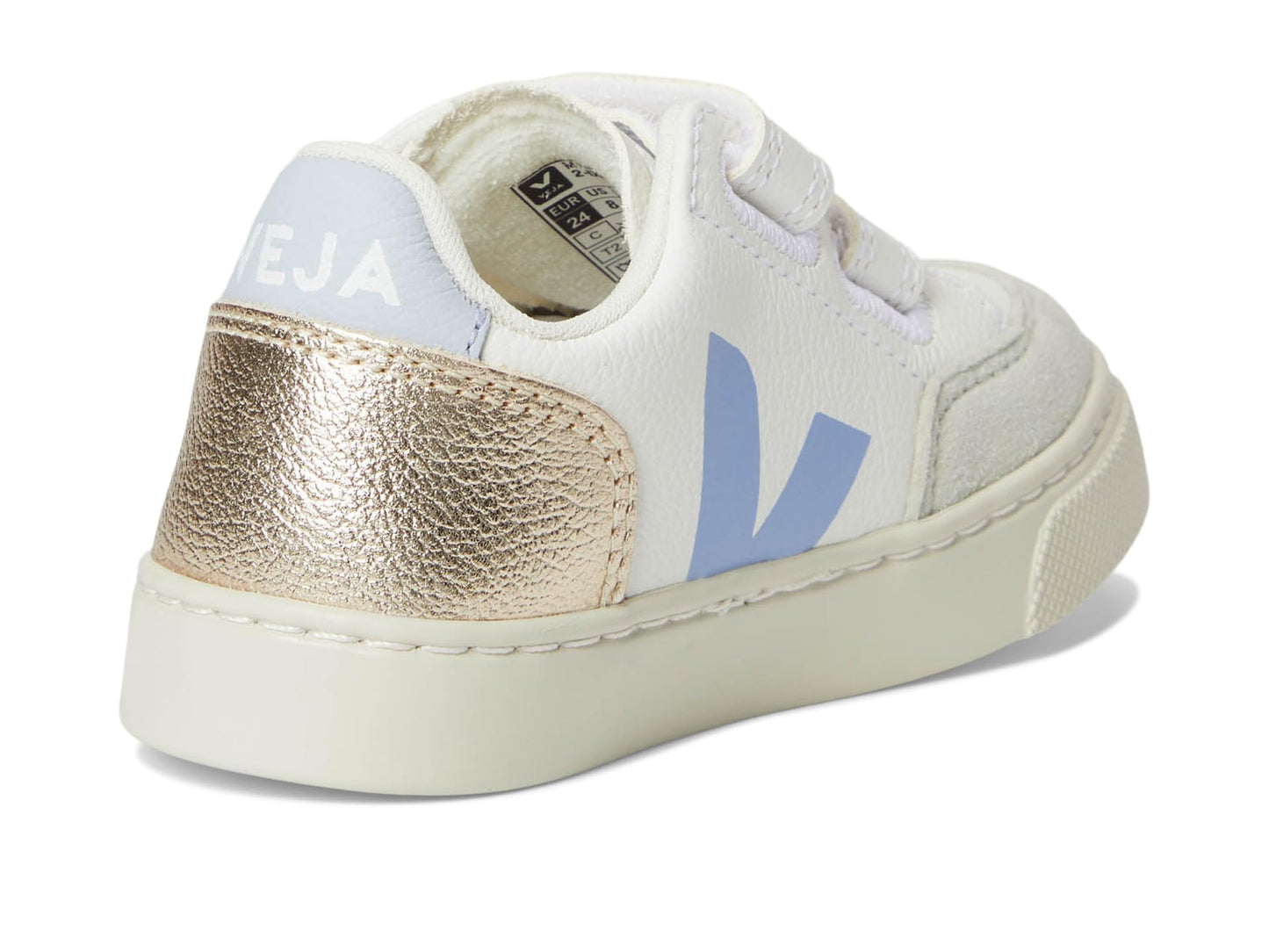 VEJA Kids Kids Small V-12 Chromefree (Toddler) Sneaker, Extra White/Multico Olympe, 6 US Unisex