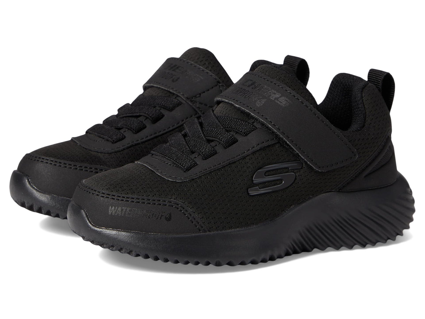 Skechers Boys' Bounder Dripper Drop Waterproof Sneaker, Black/Black, 11 Little Kid