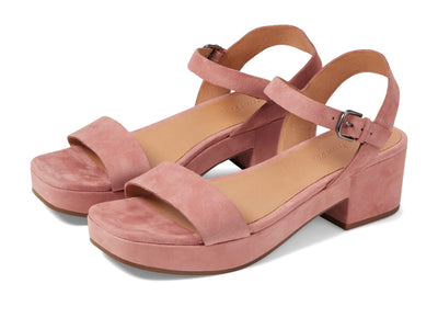 Madewell The Lina Platform Sandal in Suede Misty Rose 9.5 M