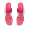 SCHUTZ Victorie High Block Transparente (Hot Pink) 7 M