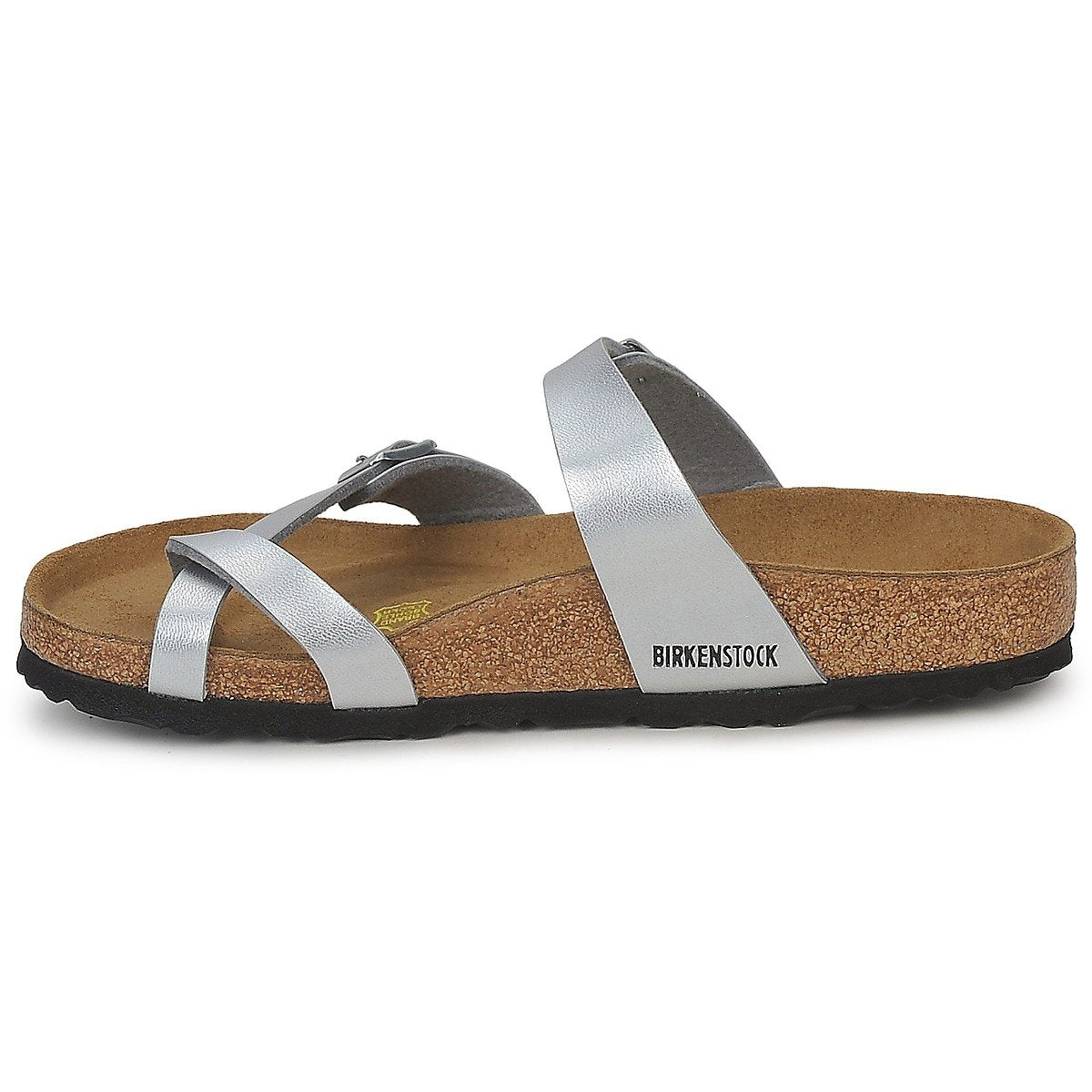 Birkenstock Women's Flip Flops, Silver Birko-Flor&Trade, 9, Silver Birko-flor™