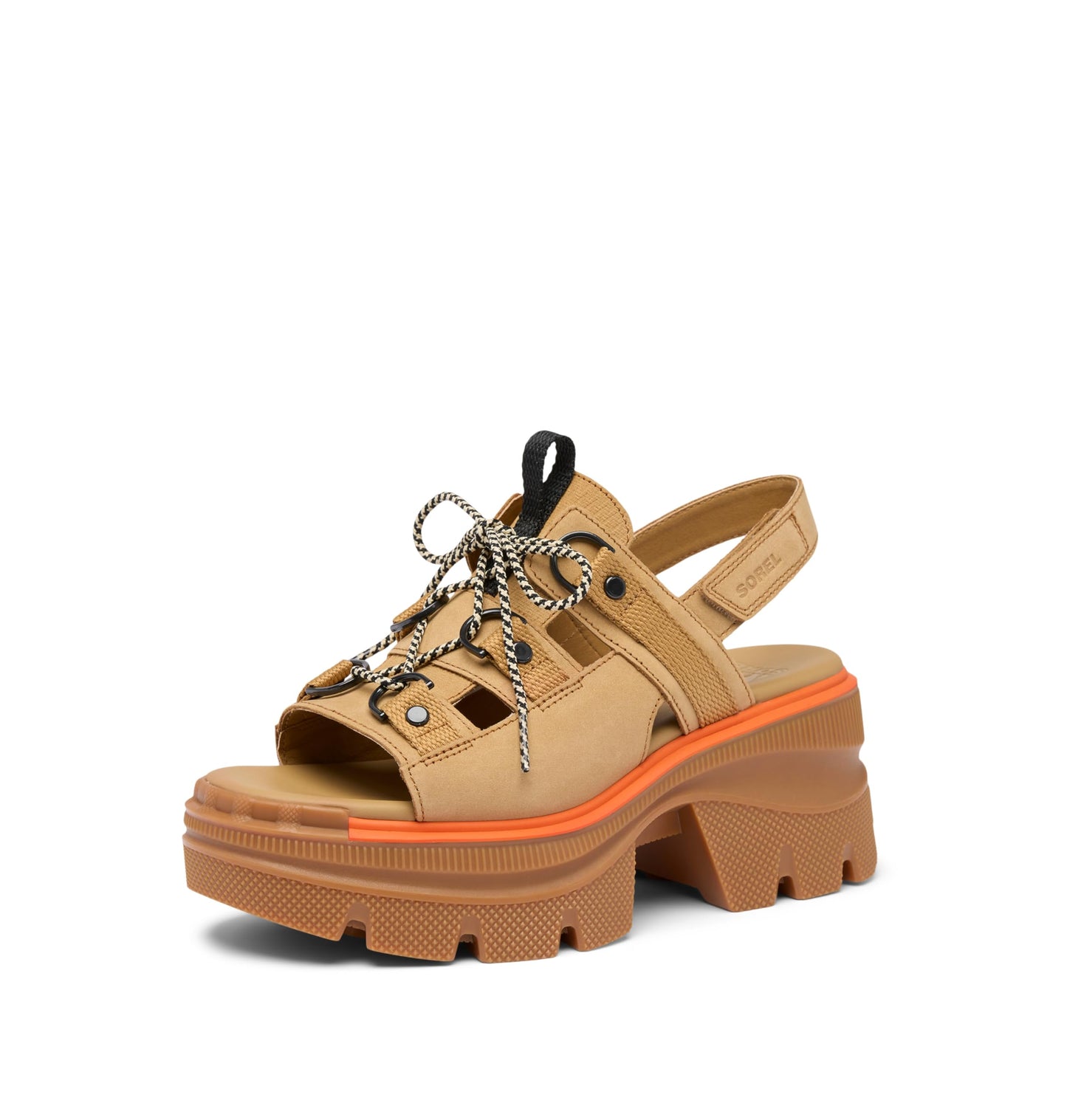 Sorel Women's Contemporary Sandal, Caribou Buff/Black, 5.5