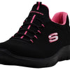 Skechers Women's Summits - Cool Classics Shoes, Black/Hot Pink, 6 M