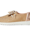 HEYDUDE Womens Wendy Sparkle Bow Rose Gold 7 Medium
