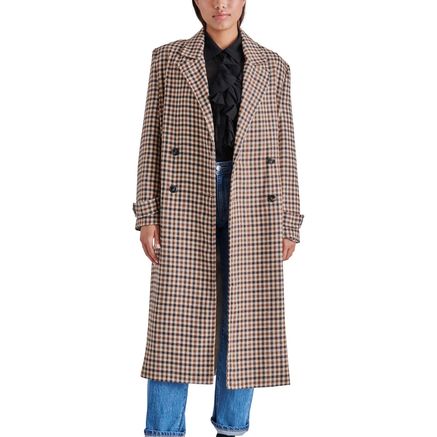 Steve Madden Apparel Women's Prince Coat, Plaid