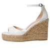 Stuart Weitzman Nudistcurve Espadrille Wedge White 5 B