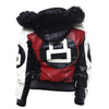 III-Fashions Womens Eight 8 Ball Letterman Bomber Varsity Baseball Fur Hooded Multicolor Geniune Leather Jacket, Multi, 5X-Large