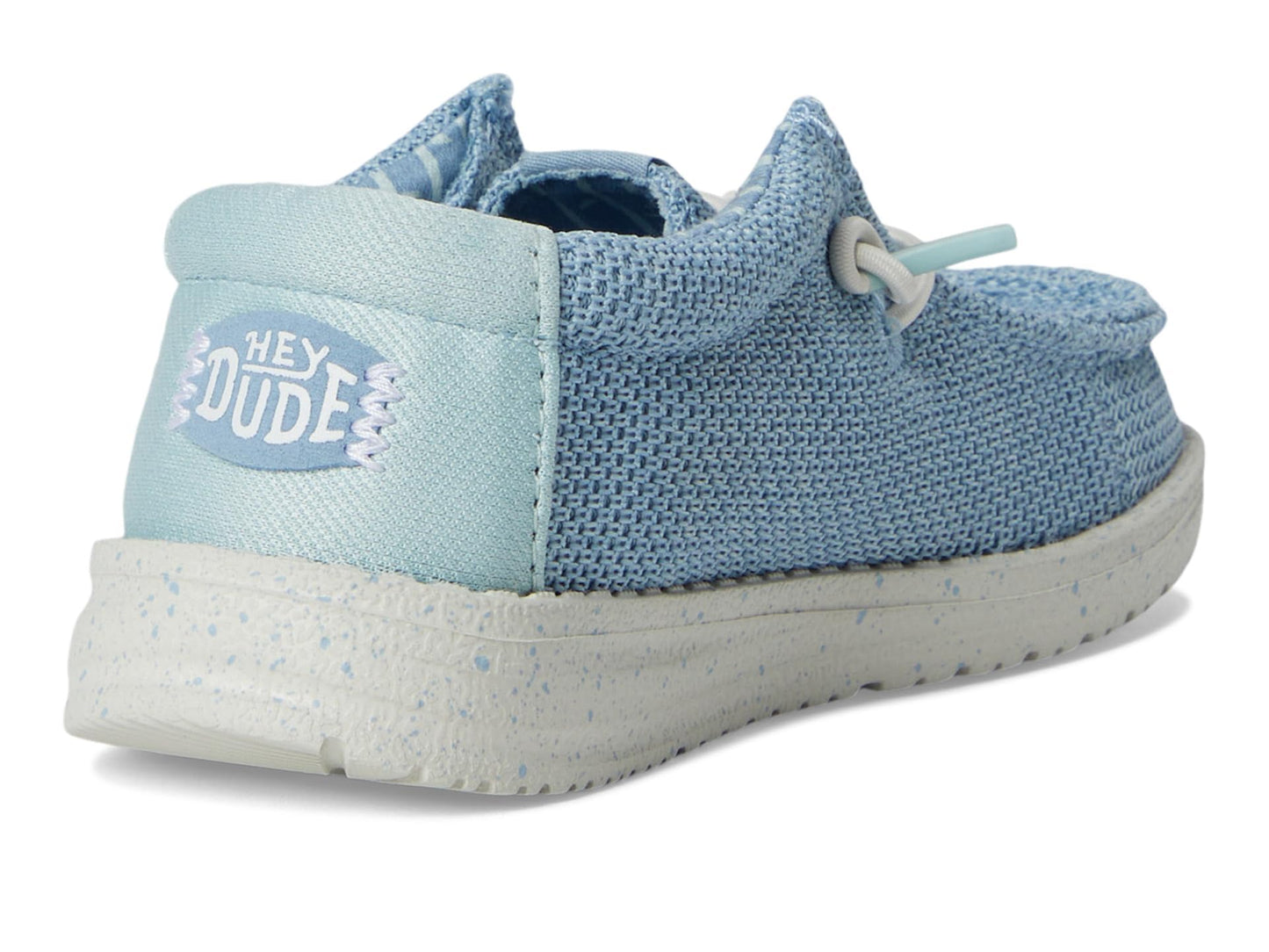 HEYDUDE Boy's Toddler Wally Stretch Sox Slip On Shoe, Cloud Blue/Dawn Blue Size 8 | Lightweight Easy On Casual Shoe