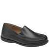 Johnston & Murphy® Locklin Venetian Shoes for Kids – Leather Upper, Footbed, and Lining – Elastic Goring Black Leather 1.5 Little Kid M