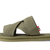 Hunter Womens Elastic Crossover Slide Lichen Green 10 M