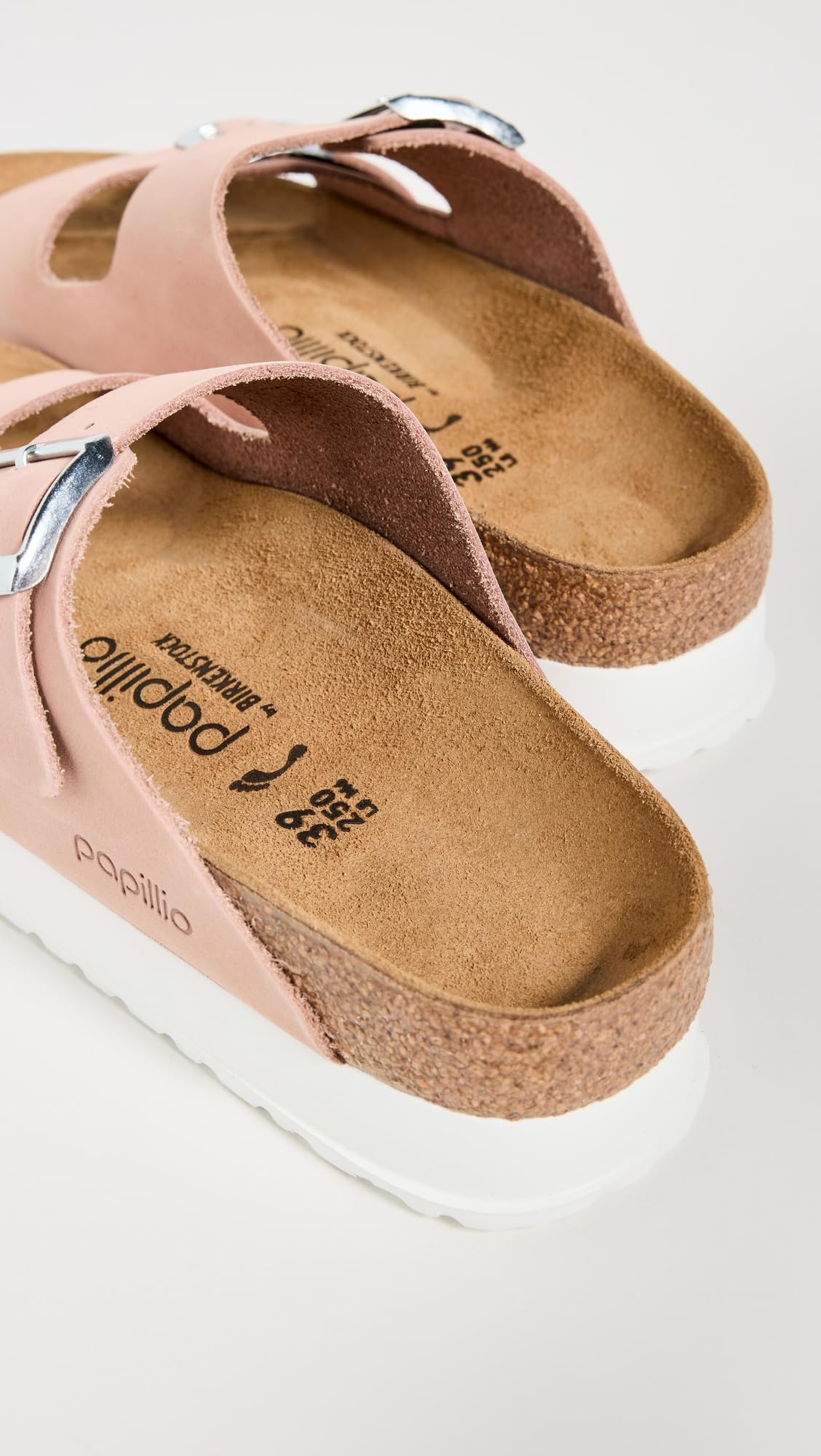 Birkenstock Women's Arizona Platform Flex Sandals, Soft Pink, 10 Medium US