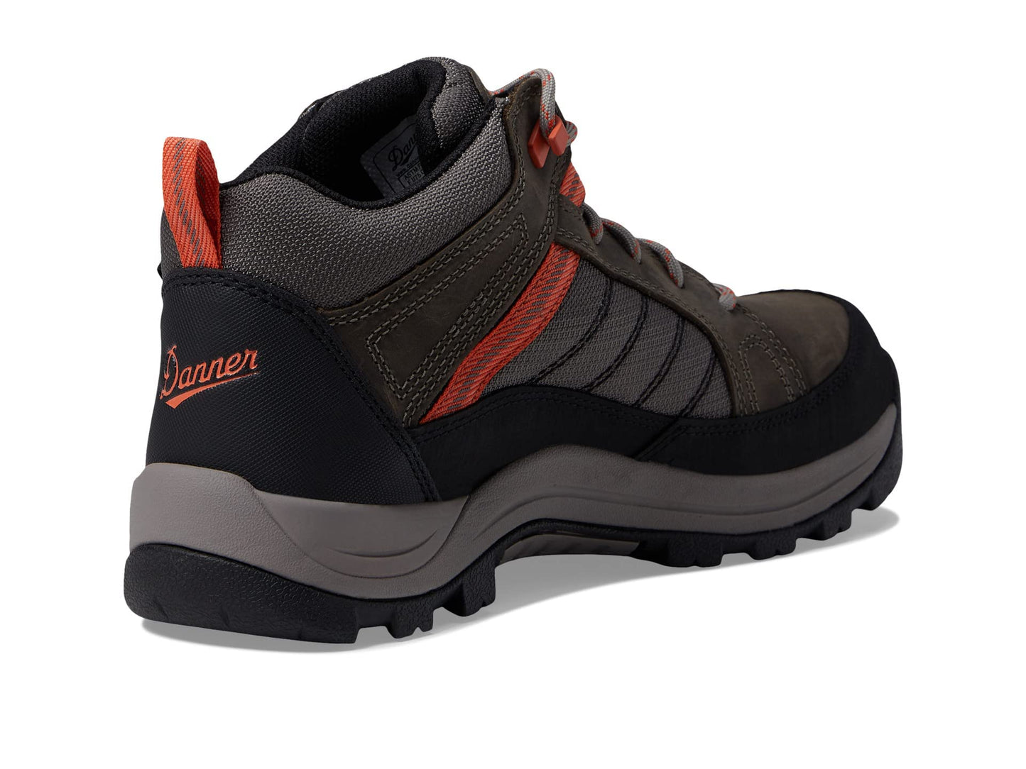 Danner Women's Riverside 4.5" Waterproof Steel Toe Work Boot, Gray/Orange - 9 M