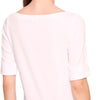 Lauren Ralph Lauren Stretch Cotton Boatneck Top White MD