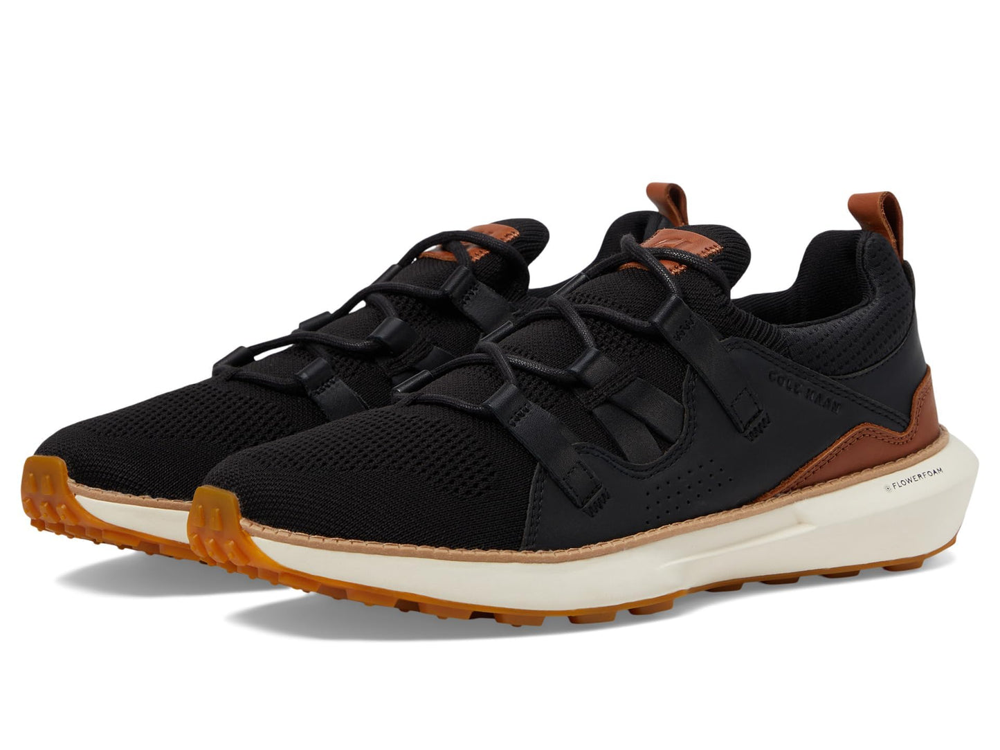 Cole Haan Men's Grand Motion Woven Stitch 2, Black/British Tan/Ivory, 10.5-W US