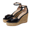 Stuart Weitzman Nudistcurve Espadrille Wedge Black 1 6.5 B