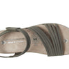 Skechers Women's REGGAE SLIM - COFFEE RUN, Adjustable Stretch Gore Sling Back Sandal, Olive, 8M