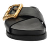 Schutz Women's Enola Crossed Sandal, Black, 9