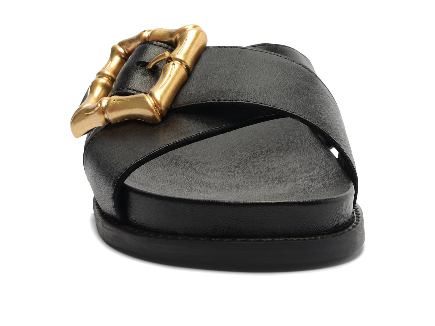 Schutz Women's Enola Crossed Sandal, Black, 9