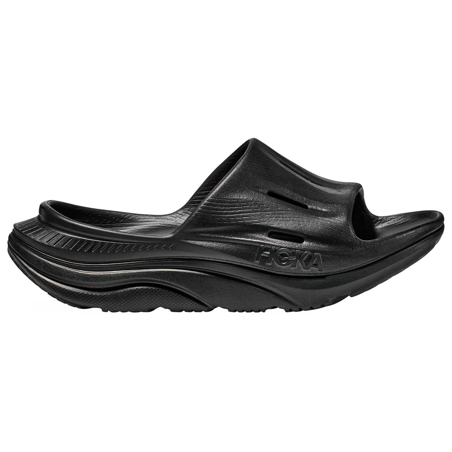 HOKA ONE ONE Unisex-Adult Ora 3 Recovery Athletic Comfort Sport Slides For Joint Pressure Relief & Plantar Fasciitis (Black, US Footwear Size System, Adult, Women, Numeric, Medium, 13)