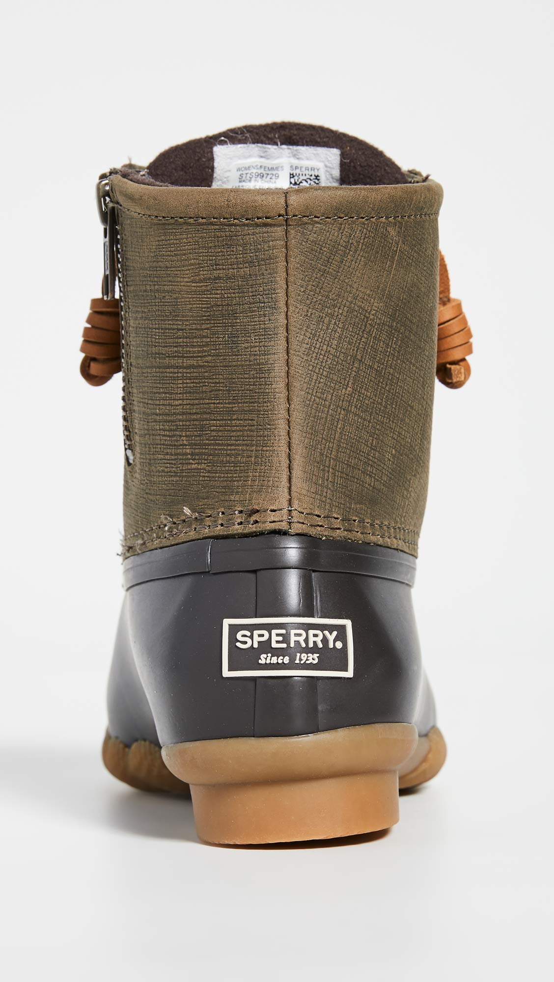 Sperry Women's Saltwater Boots, Brown/Olive, 12