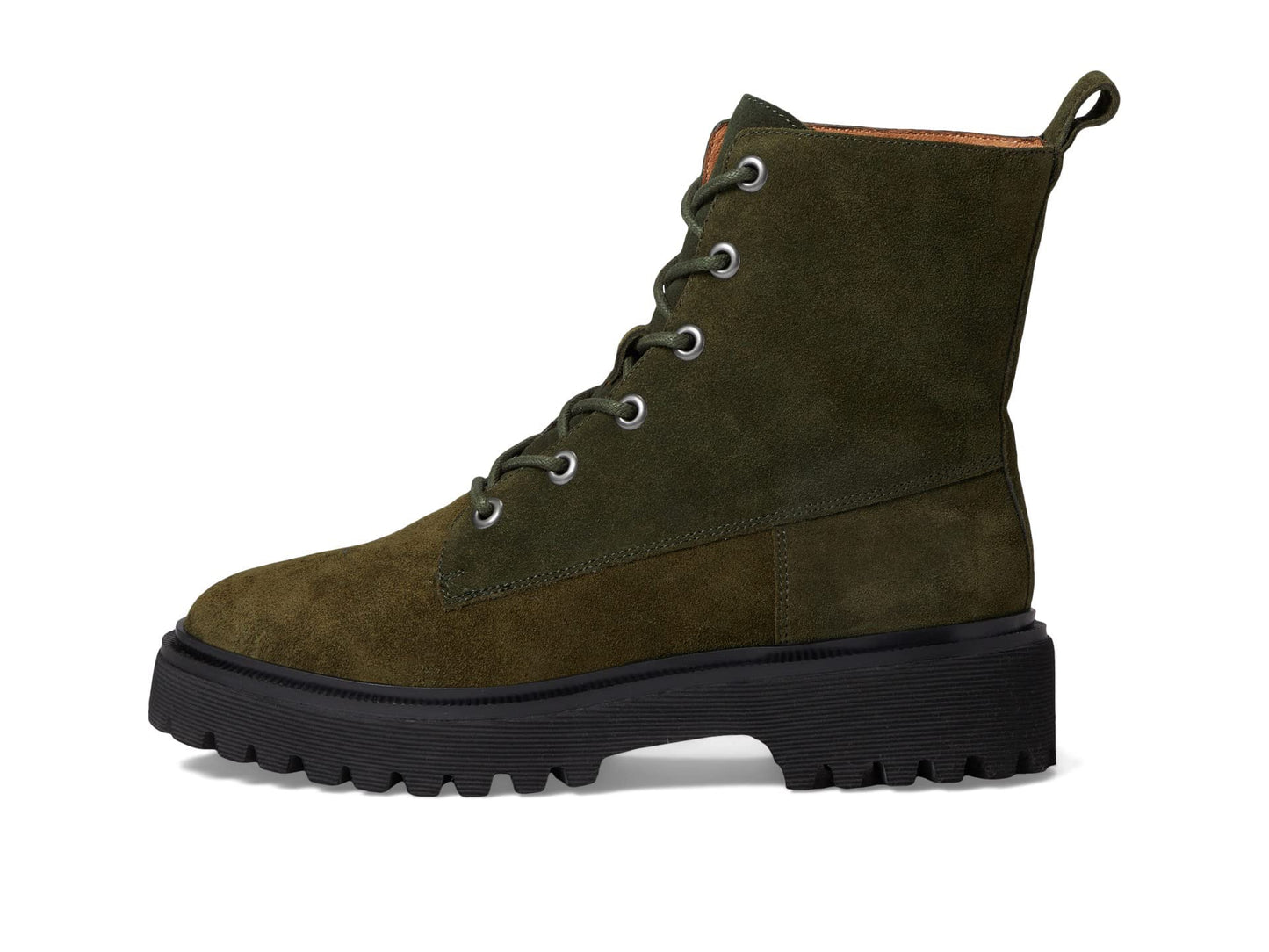 Madewell Cambrie Lace-Up Boot-Suede Cargo Green 7 M