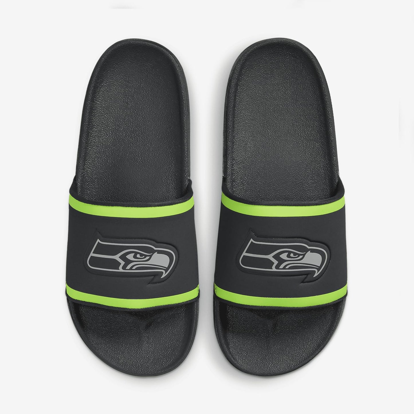 Nike Offcourt (Seattle Seahawks) Slide (DD0545-002, Anthracite/Action Green/Medium Silver) Size 10