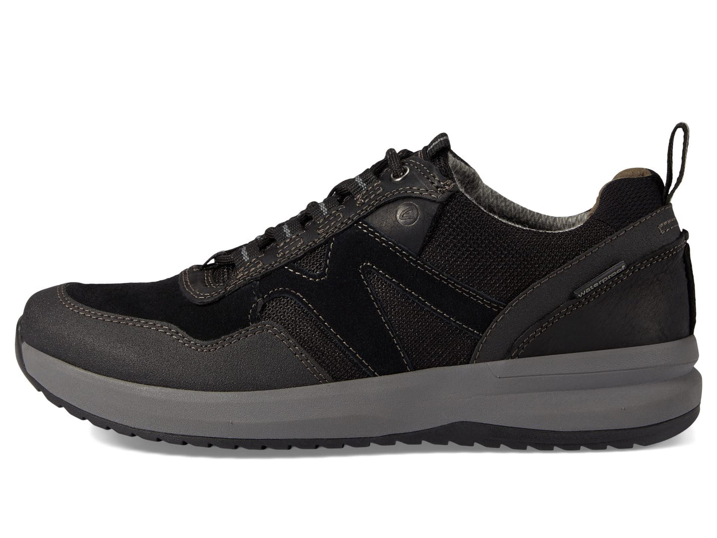 Clarks Men's Wellman Trail AP Waterproof Oxford, Black Combi Waterproof, 11.5 Wide US
