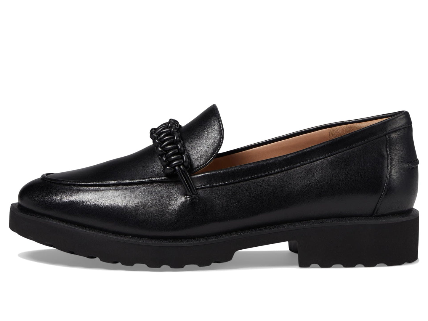 Cole Haan Womens Greta Loafers, Black Leather, 10 Medium