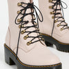 Dr. Martens Women's Leona Leather Heeled Boot, Vintage Taupe Sendal, 11