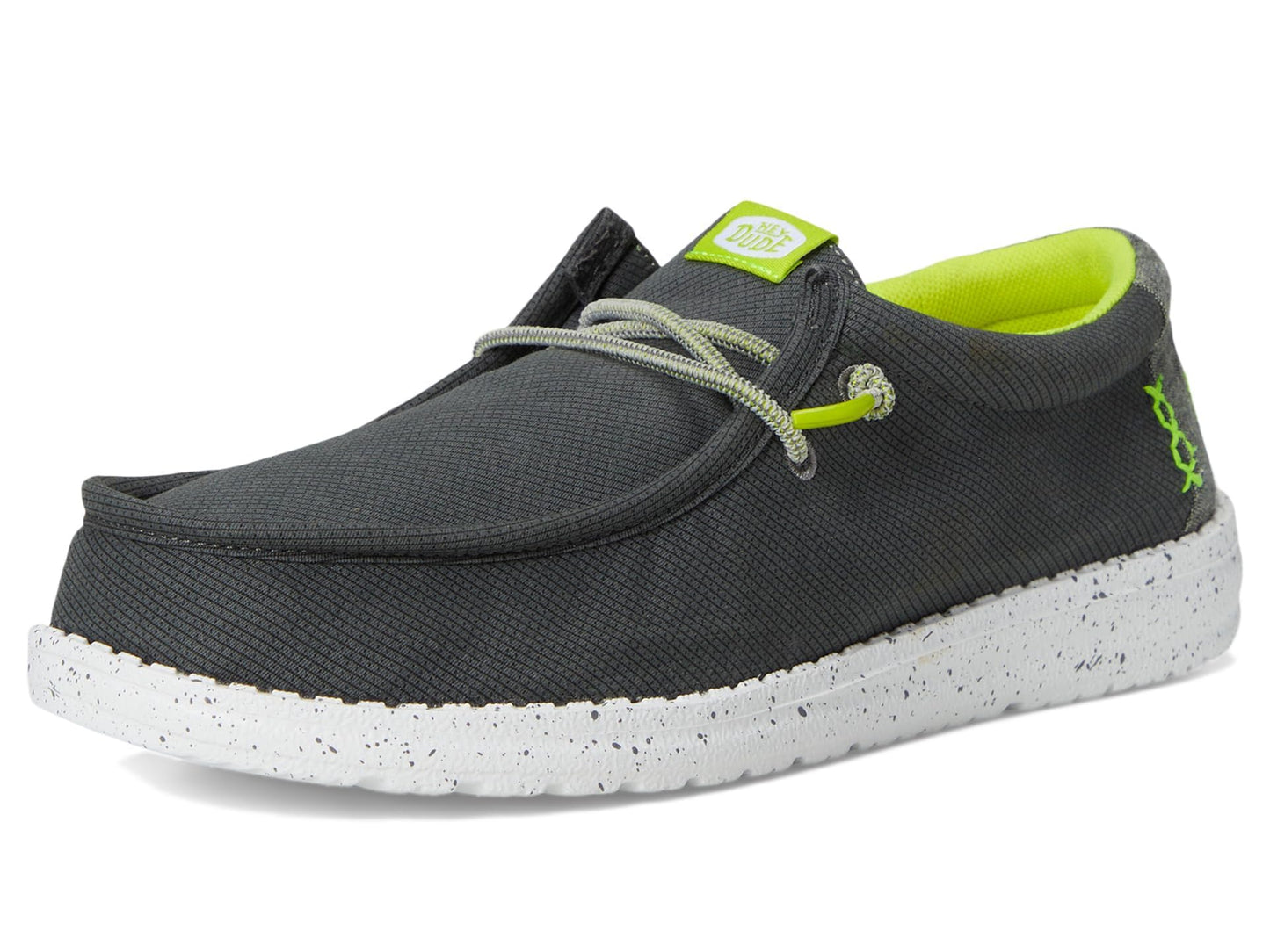 HEYDUDE Boys Wally Sport Grid (Little Kid/Big Kid) Smoke Grey 5 Medium