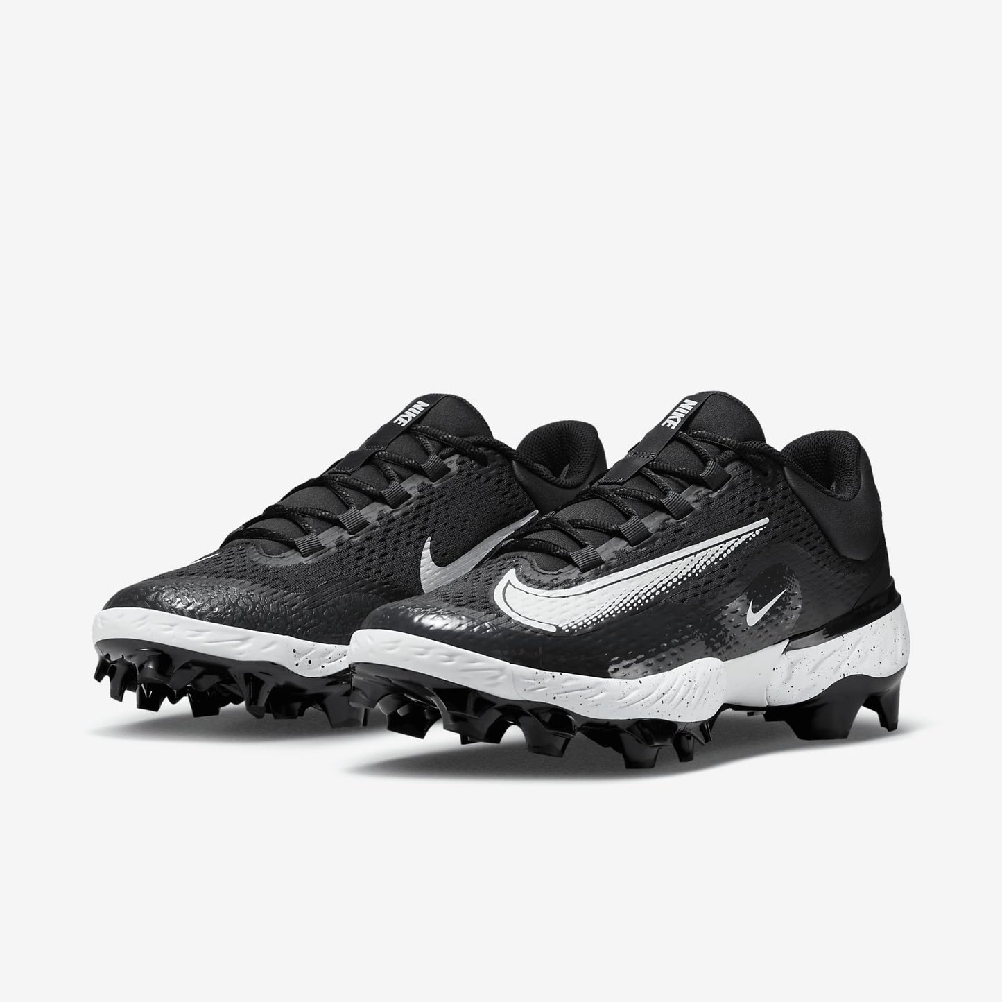 Nike Alpha Huarache Elite 4 Low MCS Men's Baseball Cleats (FD6221-003, Black/Dark Smoke Grey/White) Size 8