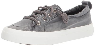 Sperry Women's Crest Vibe Platform Canvas Sneaker, Grey, 6.5 M US