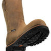 Thorogood V-Series 11” Waterproof Pull On Wellington Boots for Men - Premium Leather with Composite Safety Toe, Comfort Insole, and Chevron Traction Outsole; ASTM Rated, Crazy Horse - 8 W
