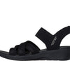 Skechers Women's ARYA - VERY DEMURE Hands Free Slip-Ins, Stretch Cross Band Sling Back, Black/Black, 9M