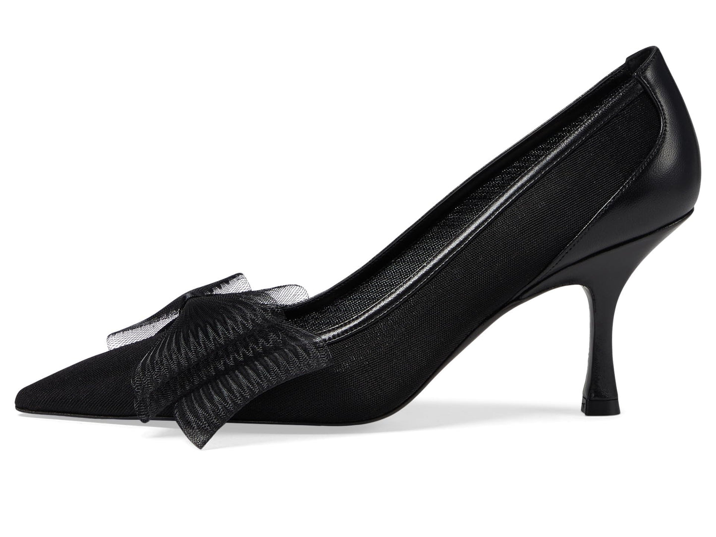 Stuart Weitzman Women's Blushing Bow 75 Pump, Black, 6