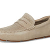 Cole Haan Men's Grand Laser Penny Drivers, Light Sesame Suede/Gum, 8-W US