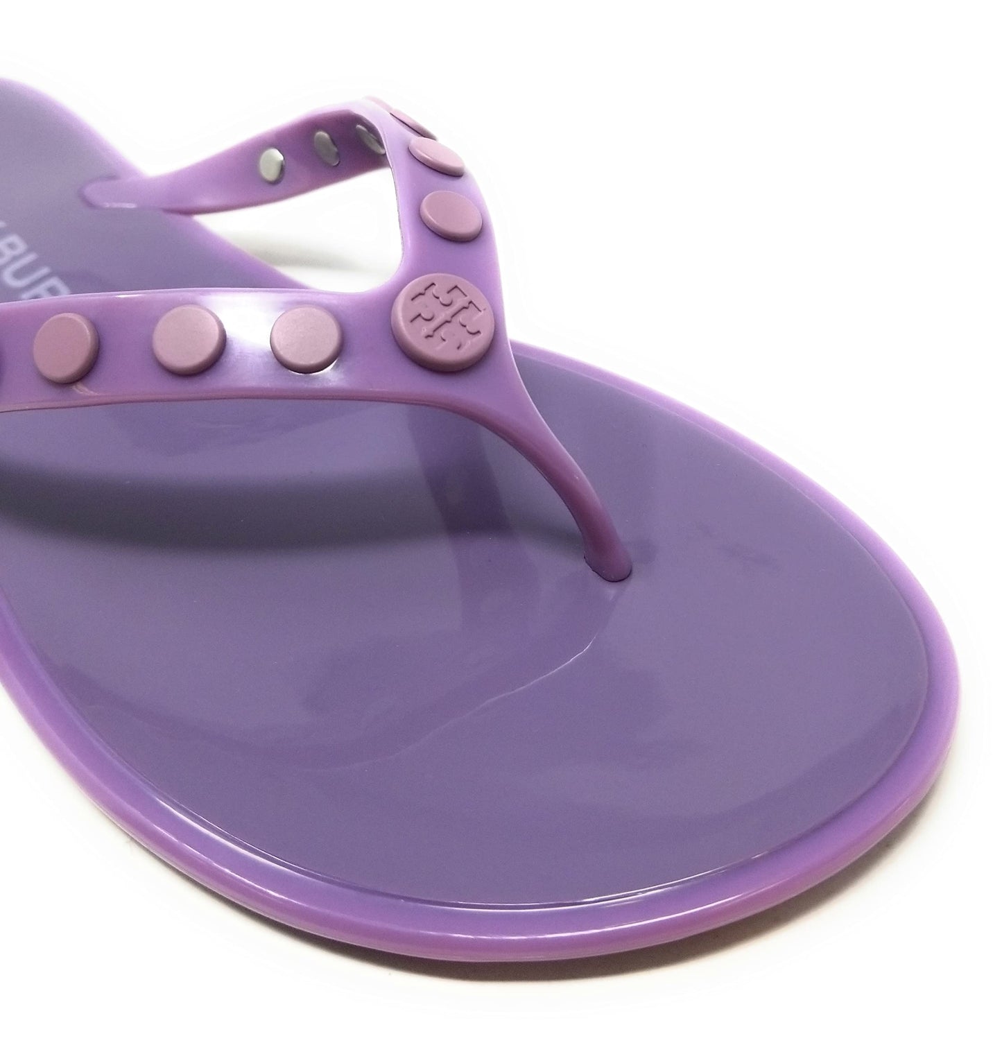 Tory Burch Women's Studded Jelly Thongs Sandals Flats (Lilac, us_footwear_size_system, adult, women, numeric, medium, numeric_7)